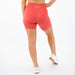 Heather Coral Blush High Rise Biker Spandex Shorts
