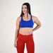 Cobalt Blue Scoop Neck Sports Bra - Isla