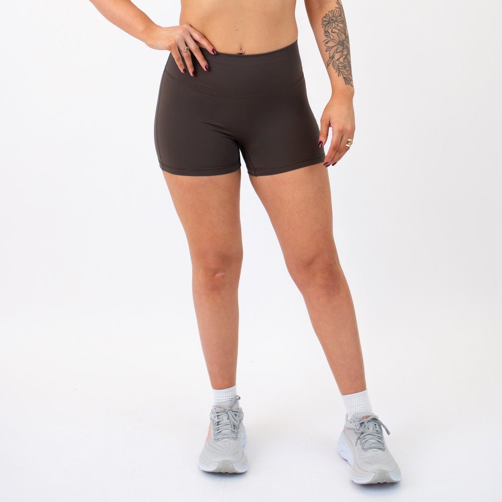 Bracken No Front Seam High Rise Spandex Shorts