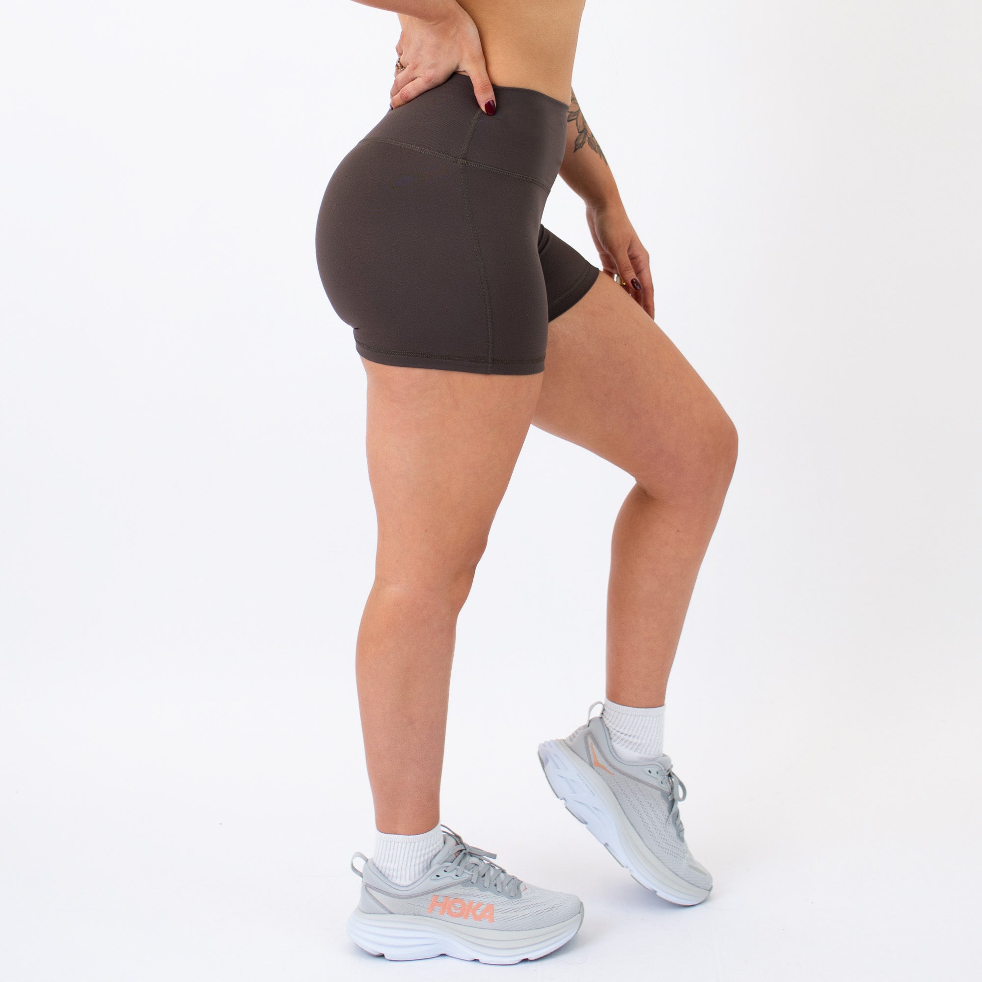Bracken No Front Seam High Rise Spandex Shorts