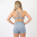 Heather Calm Blue - Isla Scoop Neck Sports Bra
