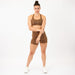 Racerback Sports Bra - Sage in Classic Leopard