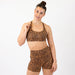 Racerback Sports Bra - Sage in Classic Leopard