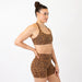 Racerback Sports Bra - Sage in Classic Leopard