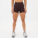 Chocolate No Front Seam High Rise Spandex Shorts