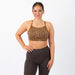 Classic Leopard X Back Sports Bra - Chloe high neck