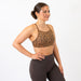 Classic Leopard X Back Sports Bra - Chloe high neck