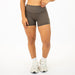Heather Mocha No Front Seam High Rise Spandex Shorts -1