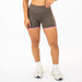 Heather Mocha/ Rosy Future Retro Spandex Shorts -1