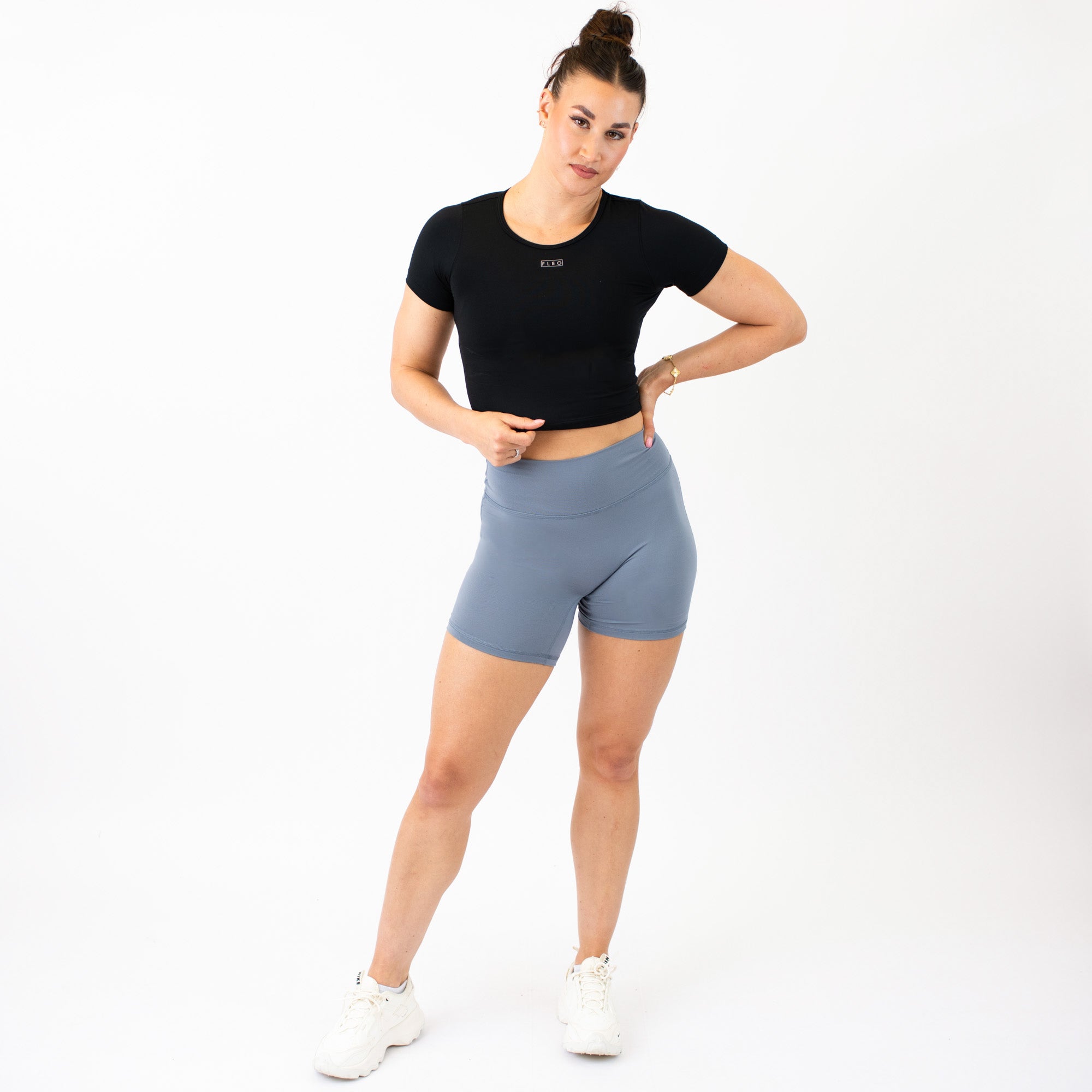 Back Day Crop Tee in Black
