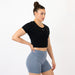 Back Day Crop Tee in Black