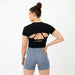 Back Day Crop Tee in Black