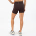Chocolate No Front Seam High Rise Spandex Shorts