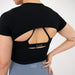 Back Day Crop Tee in Black