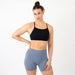 Black X Back Sports Bra - Chloe high neck