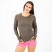 Heather Mocha Women's Long Sleeve Shirt - Foundation -1
