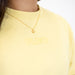 Affinity Crop Crewneck Sweatshirt - Pastel Yellow -5