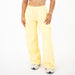 Cargo Wide Leg Sweatpant - Pastel Yellow -1
