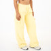Cargo Wide Leg Sweatpant - Pastel Yellow -4