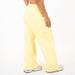 Cargo Wide Leg Sweatpant - Pastel Yellow -2
