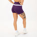 Heather Blackberry and White Double Take Spandex Shorts -2