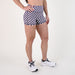 Black White Check No Front Seam High Rise Spandex Shorts