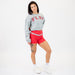 Boyfriend Crop Crewneck Sweatshirt - Heather Gray -3