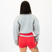 Boyfriend Crop Crewneck Sweatshirt - Heather Gray -2