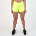 Neon Yellow V Waistband Spandex Gym Shorts