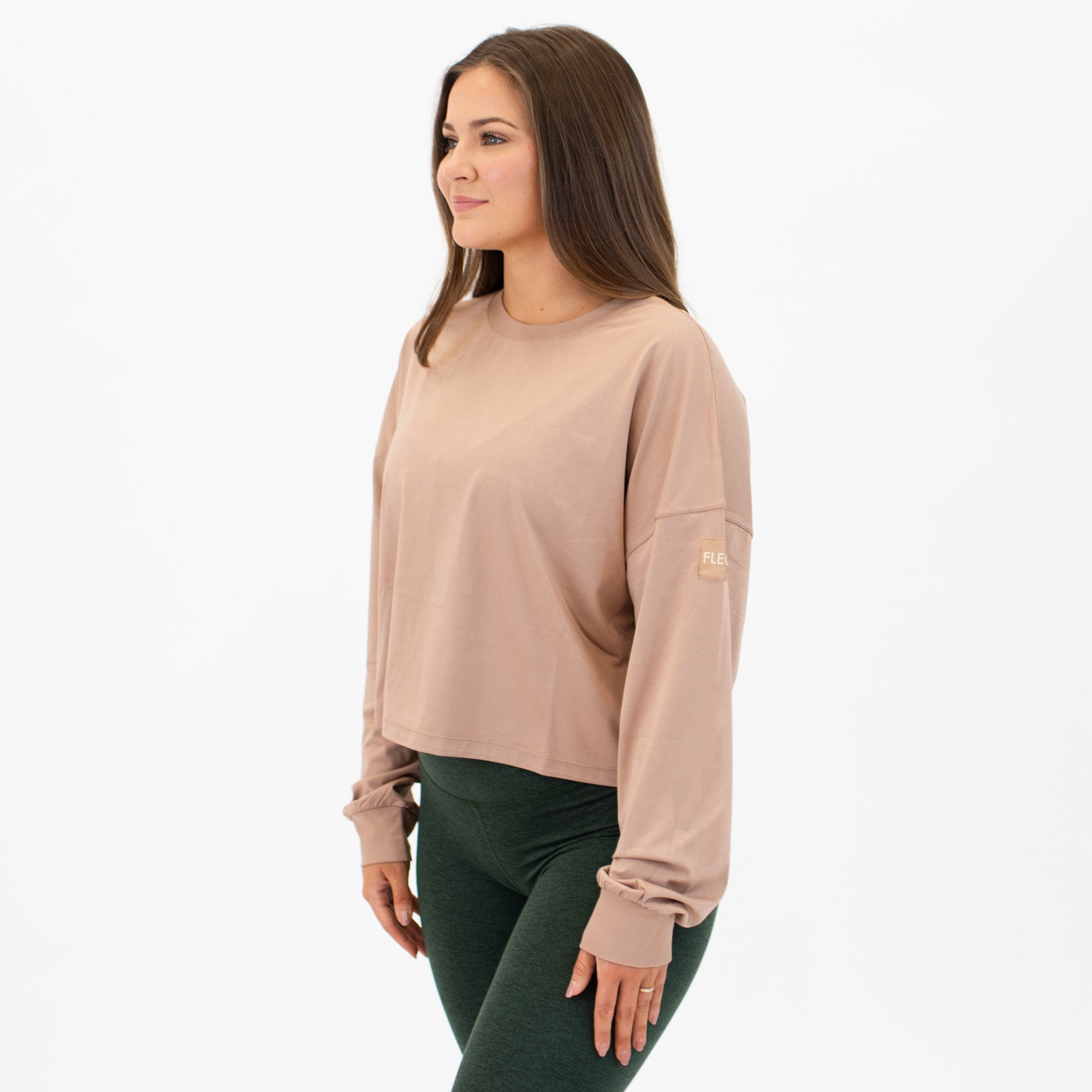 Affinity Oversized Long Sleeve Crop Tee