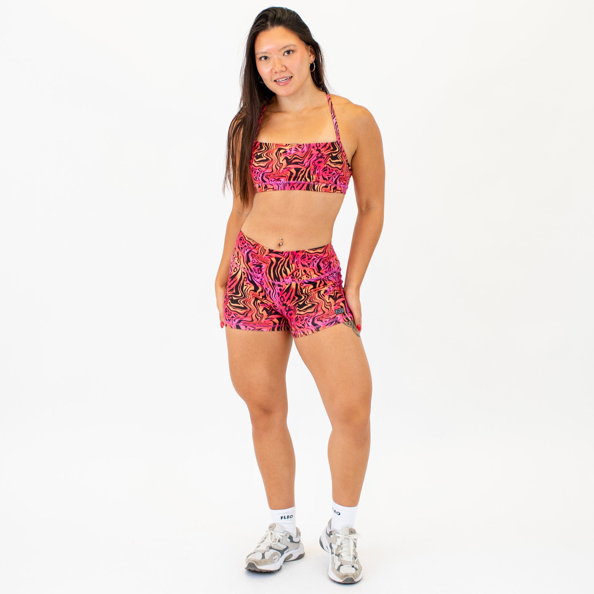 Blush Blaze Apex Contour Training Shorts For Women