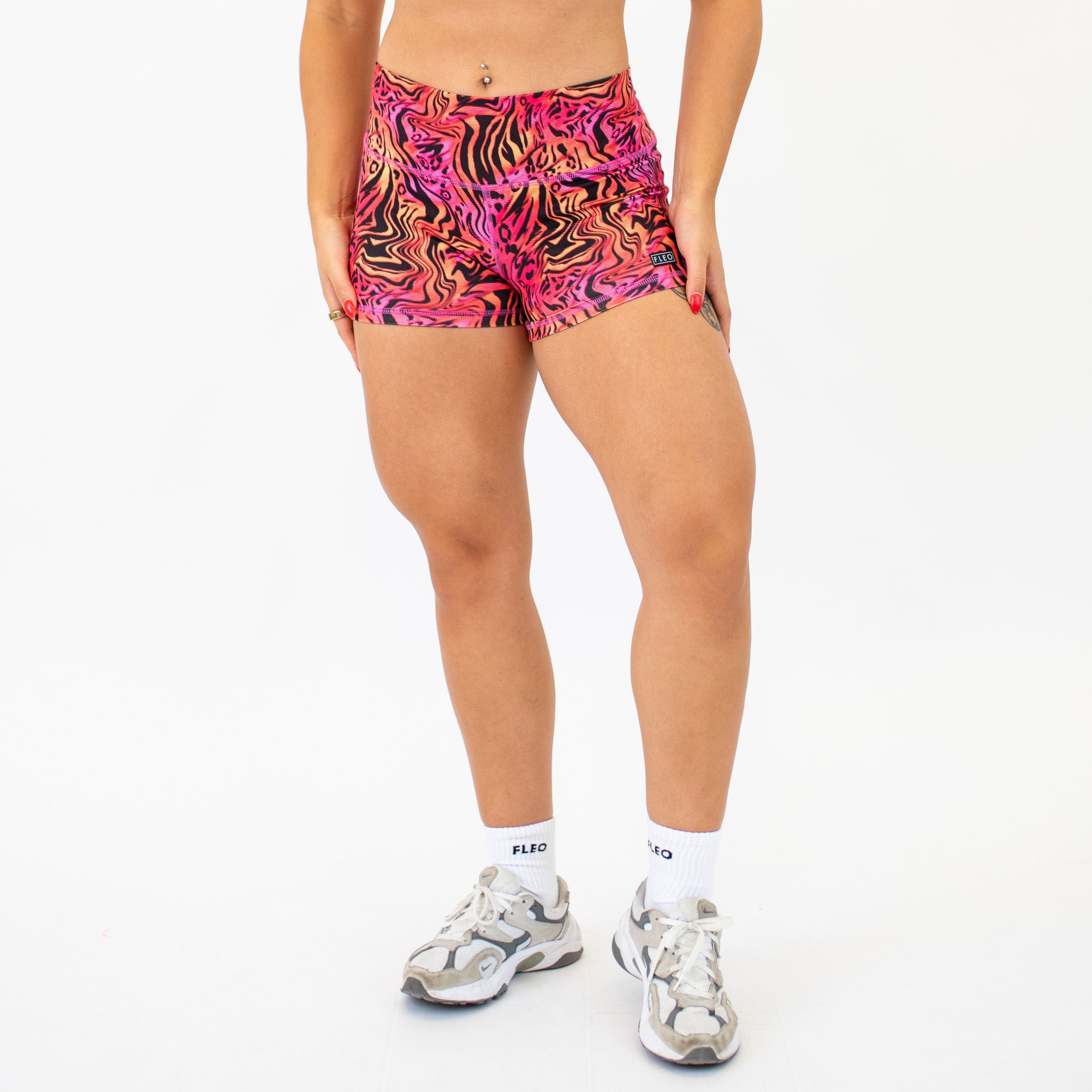 Blush Blaze Apex Contour Training Shorts For Women