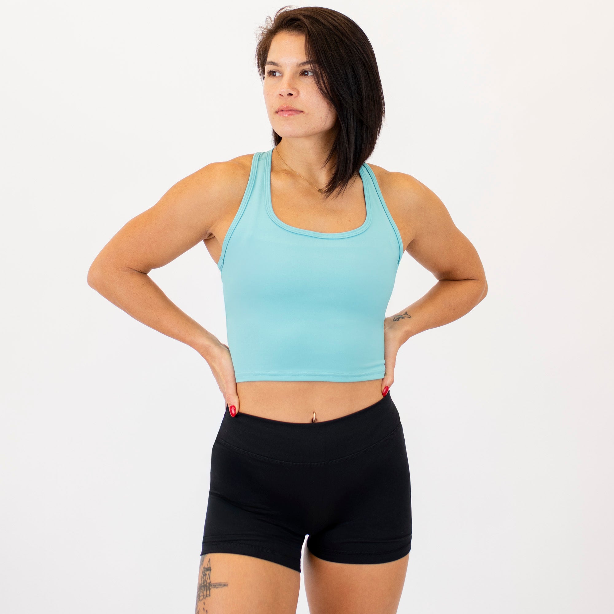 Aquarelle Racerback Crop Tank - Fitted