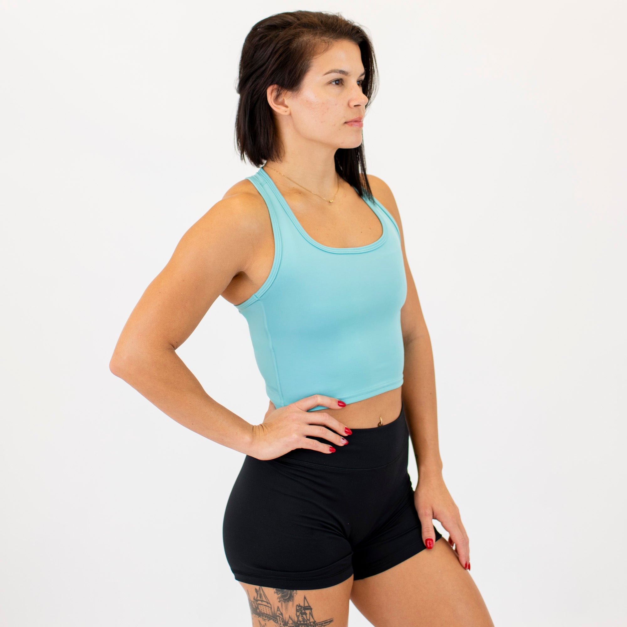 Aquarelle Racerback Crop Tank - Fitted