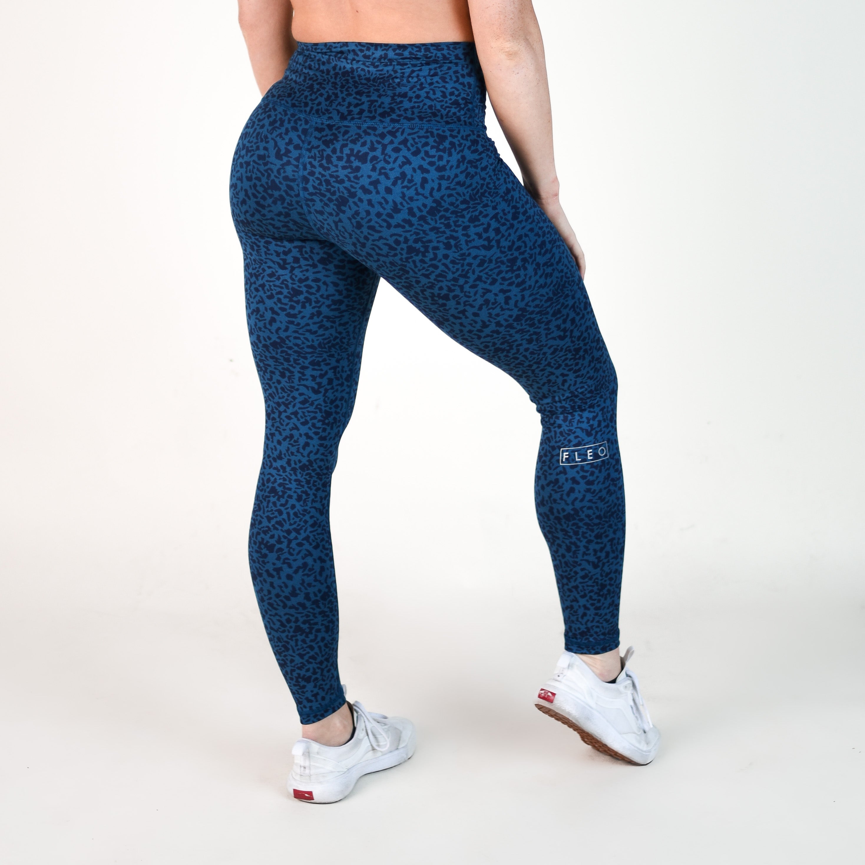 Dark Blue Leopard Legging 7/8 25" - El Toro