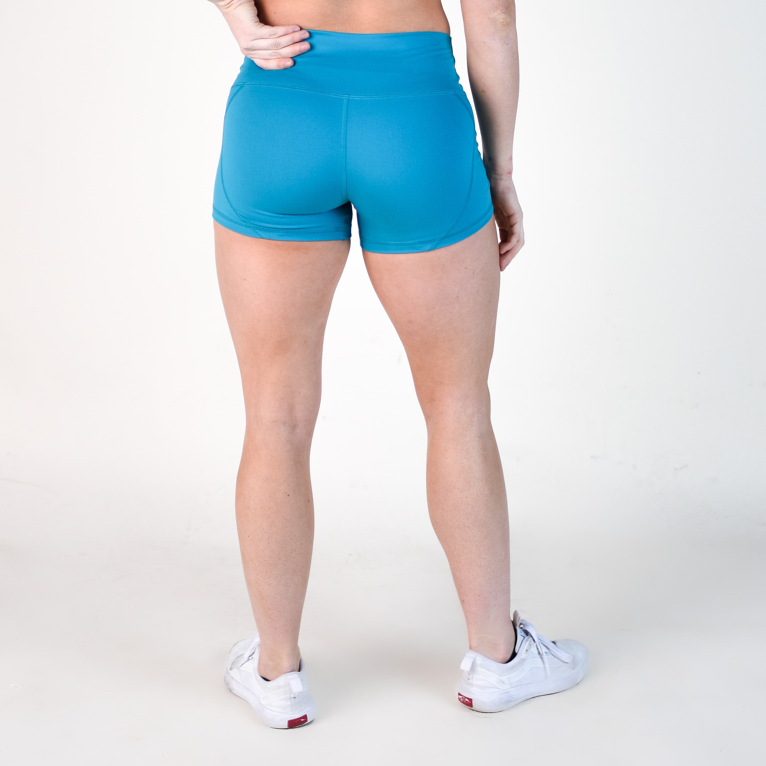 Tahitian Tide Mid Rise Contour Training Shorts For Women