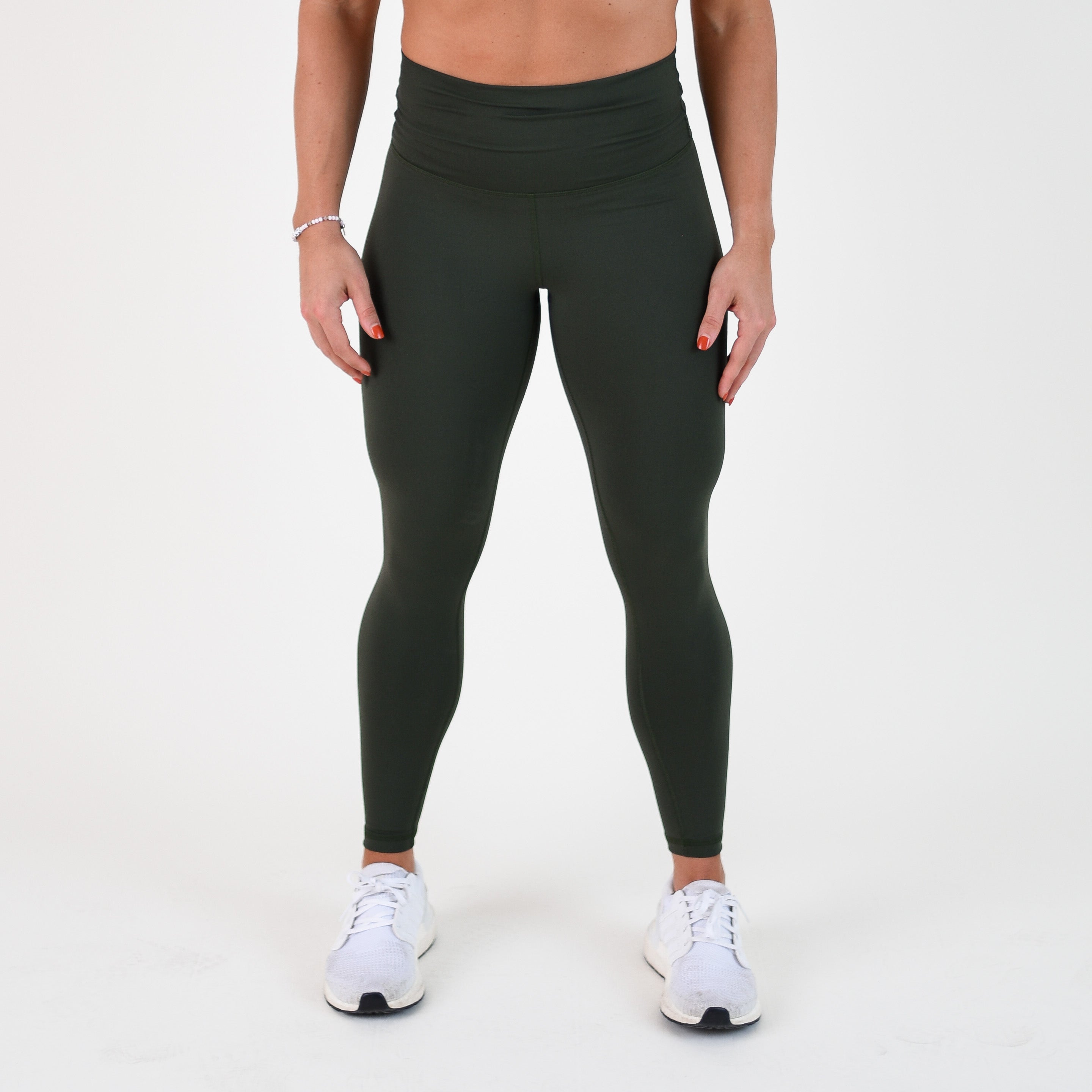 Kombu Green Super High Leggings - Bounce Fabric