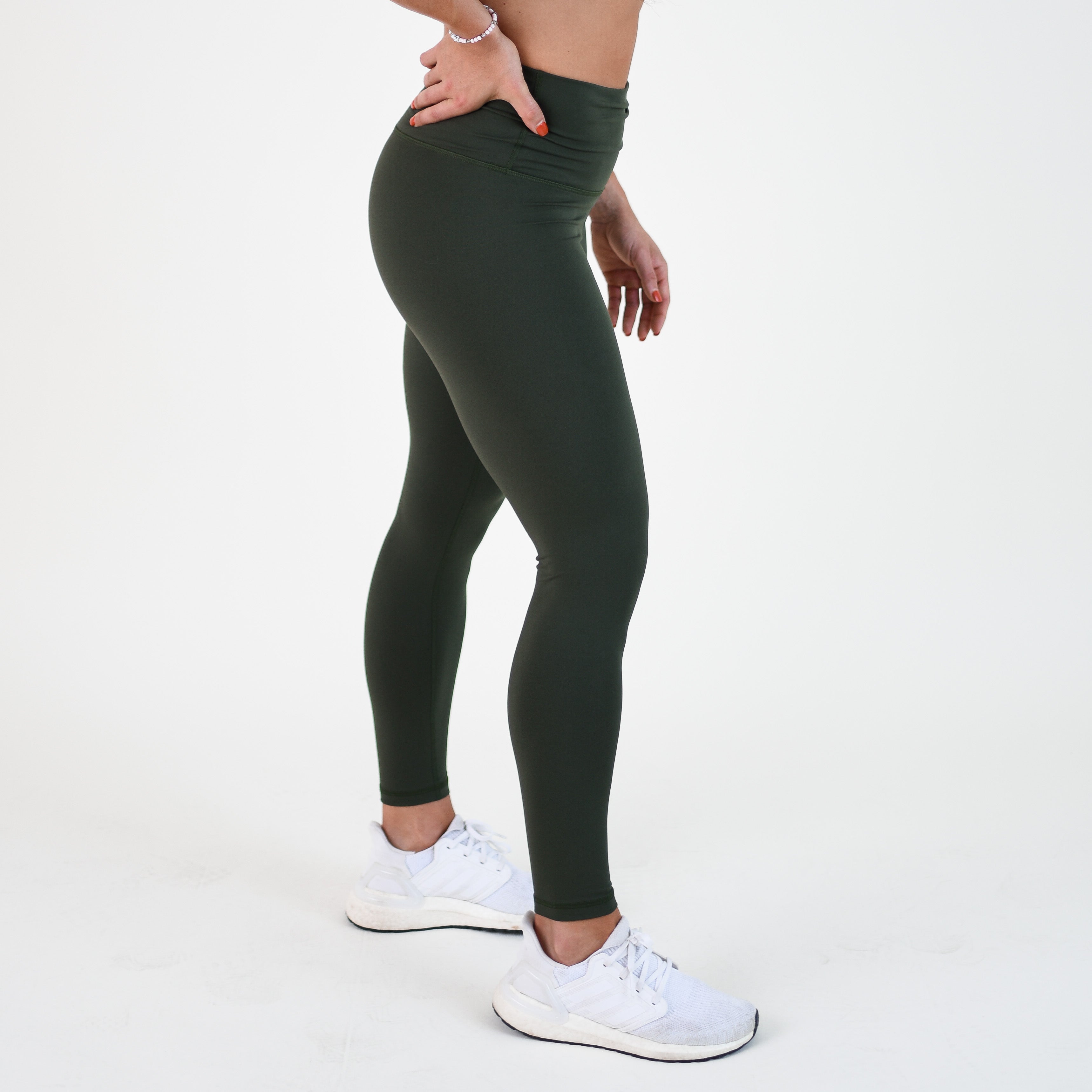 Kombu Green Super High Leggings - Bounce Fabric