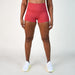 Heather Cardinal No Front Seam High Rise Spandex Shorts