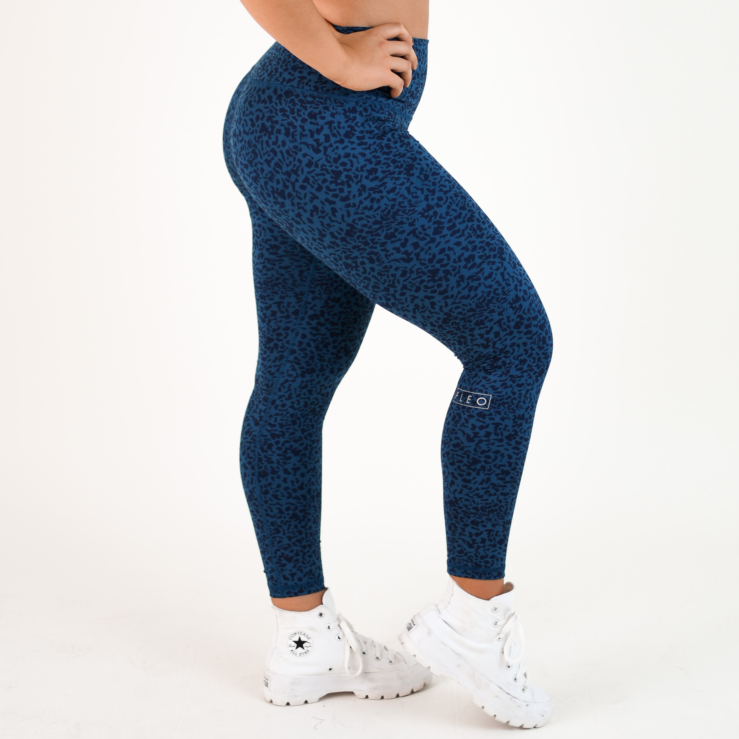 Dark Blue Leopard Legging 7/8 25" - El Toro