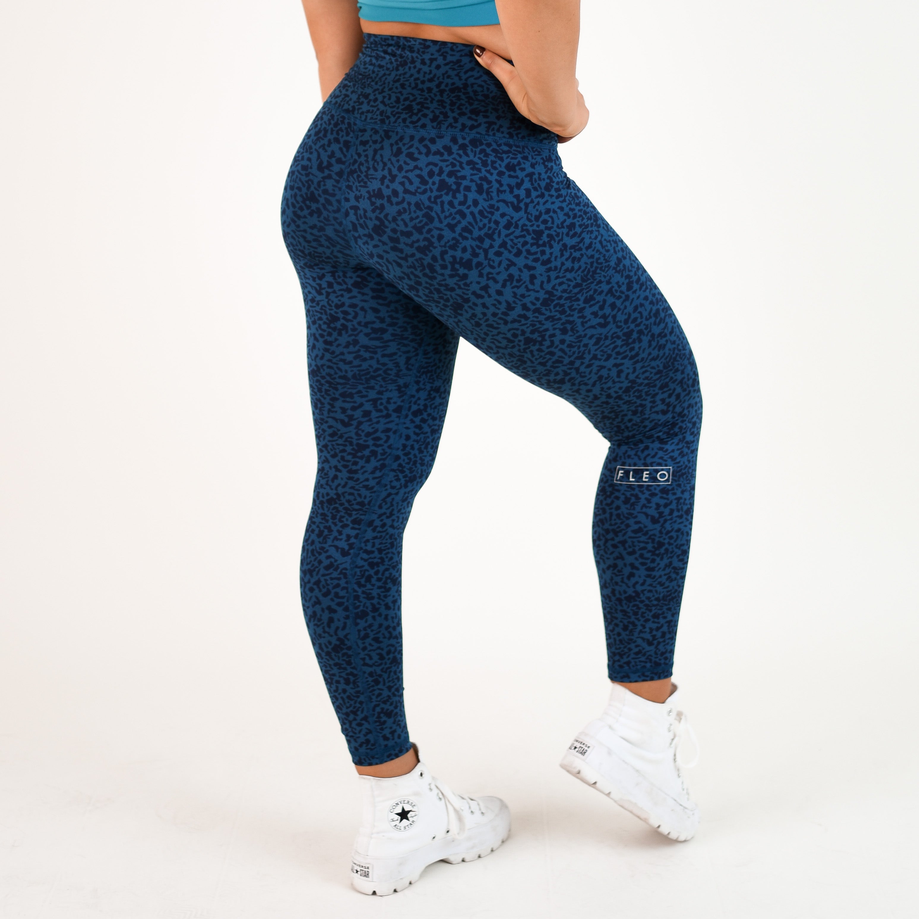 Dark Blue Leopard Legging 7/8 25" - El Toro