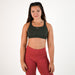 Kombu Green Scoop Neck Sports Bra - Isla