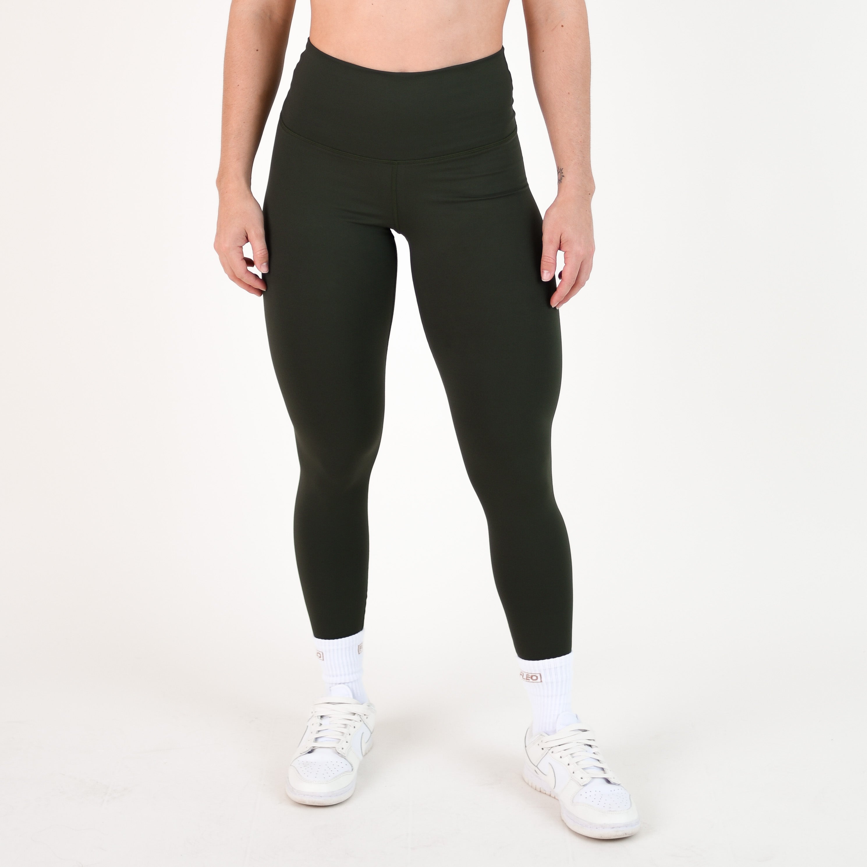 Kombu Green Super High Leggings - Bounce Fabric