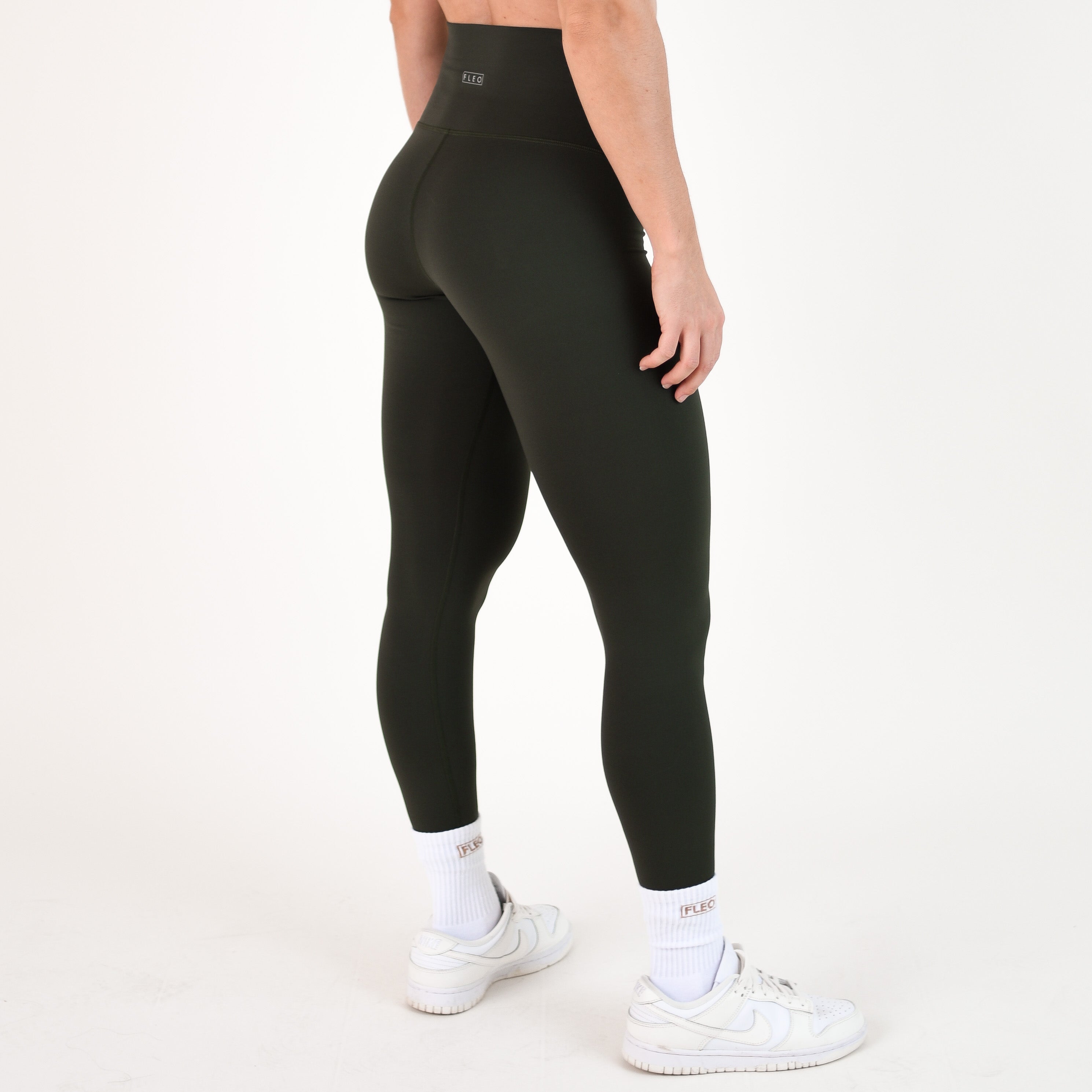 Kombu Green Super High Leggings - Bounce Fabric