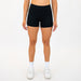 Black High Rise Spandex Shorts -1