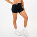 Black High Rise Spandex Shorts -4