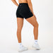 Black High Rise Spandex Shorts -2