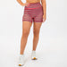 Merry Stripe No Front Seam High Rise Spandex Shorts -1