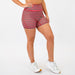 Merry Stripe No Front Seam High Rise Spandex Shorts -4