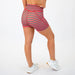 Merry Stripe No Front Seam High Rise Spandex Shorts -2